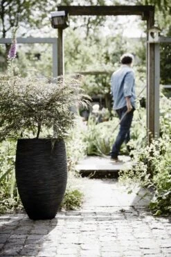 Capi Europe - Vaas Elegant Deluxe Rib NL - 40x60 - Zwart - Voor Binnen En Buiten - KBLR1131 -Gardena Verkoopwinkel 800x1200 168