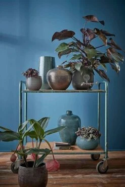 Mica Decorations Gabriel Bloempot - H20 X Ø25 Cm - Keramiek - Blauw -Gardena Verkoopwinkel 803x1200 10