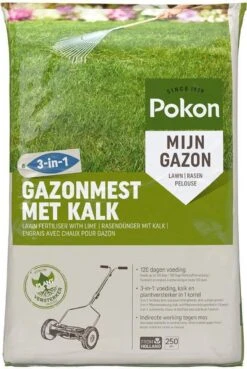 Pokon Gazonmest Met Kalk - 5kg - Mest - Geschikt Voor 75m² - 120 Dagen Voeding -Gardena Verkoopwinkel 804x1200