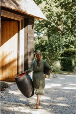 Capi Europe - Vaas Elegant Deluxe Rib NL - 45x72 - Zwart - Voor Binnen En Buiten - KBLR1138 -Gardena Verkoopwinkel 806x1200 1