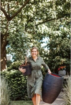 Capi Europe - Vaas Elegant Deluxe Rib NL - 45x72 - Zwart - Voor Binnen En Buiten - KBLR1138 -Gardena Verkoopwinkel 806x1200 2