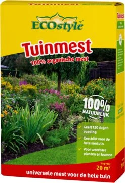 ECOstyle Tuinmest Organische Meststof - Border & Siertuin - Natuurlijke Meststof Gazon - 120 Dagen Voeding- 50 M² - 5 KG -Gardena Verkoopwinkel 818x1200