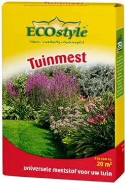 ECOstyle Tuinmest Organische Meststof - Border & Siertuin - Natuurlijke Meststof Gazon - 120 Dagen Voeding- 50 M² - 5 KG -Gardena Verkoopwinkel 823x1200