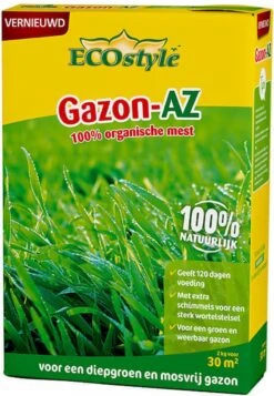 ECOstyle Gazon AZ Organische Gazonmest – Voor Diepgroen En Sterk Gazon – Geeft Tot 120 Dagen Voeding – Werkt Tegen Mos - 30 M² - 2 KG -Gardena Verkoopwinkel 830x1200