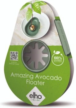 Elho Amazing Avocado Floater 15 - Accessoires Voor Kweken En Oogsten - Ø 14.8 X H 2.7 Cm - Groen/Blad Groen