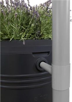 Elho Green Basics Regenton - Regenton - Living Black - Buiten - 200 Liter -Gardena Verkoopwinkel 852x1200
