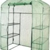 Pro Garden Kweekkas/broeikas Met 4 Planken 73 X 143 X 195 Cm - Mesh Kas Met Metalen Frame - Moestuin Artikelen - Groenten/fruit/planten/bloemen En Kruiden Kas