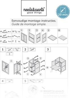 Needs&wants® Mini Serre Compact Winterbestendig - Koude Kas Met Houten Frame Voor Balkon Tuin Binnen - Verhoogd Bed - Draagbare Tuinserre Broeikas - 58x43x76 Cm - Polycarbonaat -Gardena Verkoopwinkel 860x1200