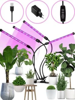 Forgoods Kweeklamp LED Full Spectrum - Groeilamp - 40 Watt - Automatische Timer 3-9-12 Uur - Inclusief Adapter