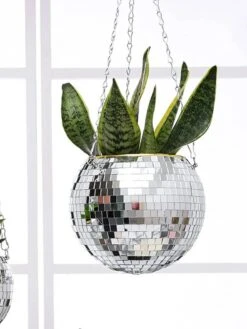 Discobal Hangplant - Bloempot - Hangplant - Disco - Discobal - Spiegel - Zilver - Hangpot - Glitter - Planten In Bak - Hangend - Staand -Gardena Verkoopwinkel 901x1200 6
