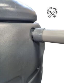 Regenton Rainsaver - Antraciet 100 L + Voet + Vulautomaat -Gardena Verkoopwinkel 919x1200