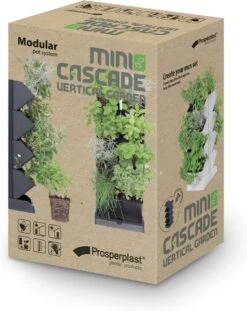 Prosperplast Verticale Kruidentuin Kunststof - Staand/hangend - Modulair - Antraciet Grijs - L 20 X B 11 X H 48 Cm - Incl. Kruidenschaar -Gardena Verkoopwinkel 954x1200 1